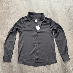 American Eagle Outfitters Black Button Down Shirt